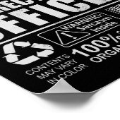 Warnhinweis für dünne Silber Poster (Ecke)