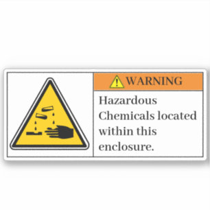 Warnhinweis für gefährliche Chemikalien Aufkleber