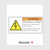 Warnhinweis für gefährliche Spannung EL90 Aufkleber (Blatt)