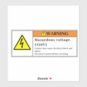 Warnhinweis für gefährliche Spannung VLO9 Aufkleber (Blatt)