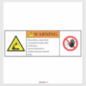 Warnhinweis für gefährliche Stoffe Aufkleber (Blatt)