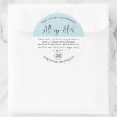 Warnhinweis für hellblaue Allergie Runder Aufkleber (Tasche)