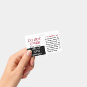 Warnhinweis für mehrere Lebensmittel Ausweis (Handheld)