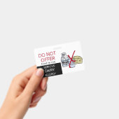 Warnhinweis für Milchprodukte Ausweis (Handheld)