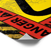 Warnhinweis für toxische Biogefährdungen Poster (Ecke)