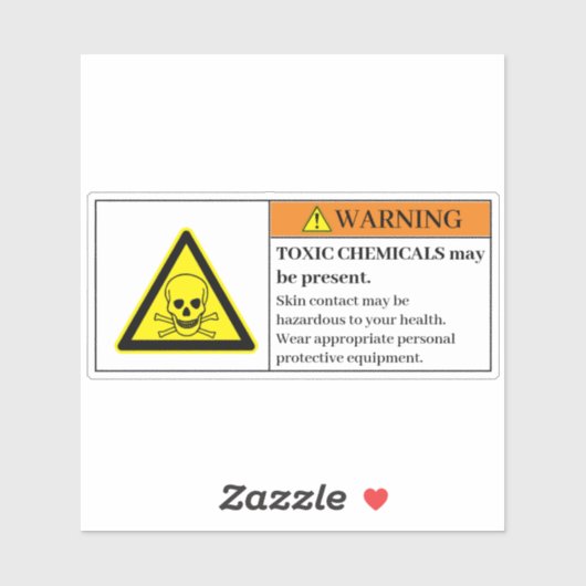 Warnhinweis für toxische Chemikalien Aufkleber (Blatt)