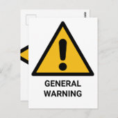 Warnhinweis, Gefahrenhinweis Postkarte (Vorne/Hinten)