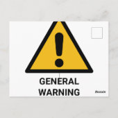 Warnhinweis, Gefahrenhinweis Postkarte (Rückseite)