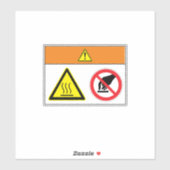 Warnhinweis/Gefahrenkennzeichnung BQ45 Aufkleber (Blatt)