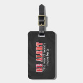 Warnhinweis Gepäckanhänger (Vorderseite vertikal)