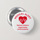 Warnhinweis, Herzpatient Button (Vorne & Hinten)