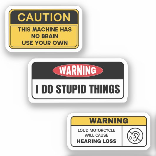 Warnhinweis II Aufkleber (Vorderseite)