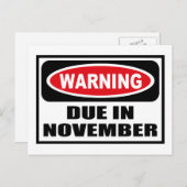 WARNHINWEIS IM NOVEMBER Postkarte (Vorne/Hinten)