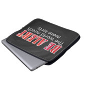 Warnhinweis Laptopschutzhülle (Vorne Knopf)