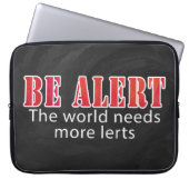 Warnhinweis Laptopschutzhülle (Vorderseite)