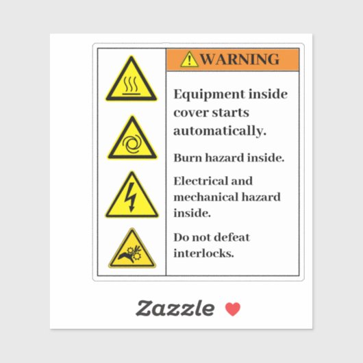 Warnhinweis LB43 Aufkleber (Blatt)