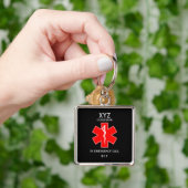 Warnhinweis Medizinische Milchallergie Schlüsselanhänger (Hand)