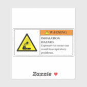 Warnhinweis/Ozonwarnung Aufkleber (Blatt)