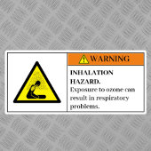 Warnhinweis/Ozonwarnung Aufkleber