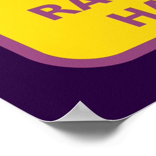 Warnhinweis Poster (Ecke)