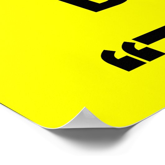 Warnhinweis Poster (Ecke)