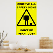 Warnhinweis Poster (Küche)