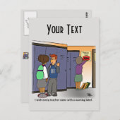 Warnhinweis Postkarte (Vorne/Hinten)