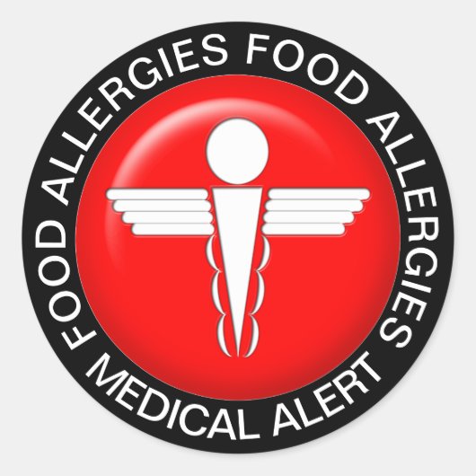 Warnhinweis - Roter Klassischer Rundaufkleber Runder Aufkleber (Vorderseite)