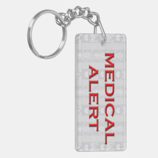 Warnhinweis Schlüsselanhänger (Vorderseite links)