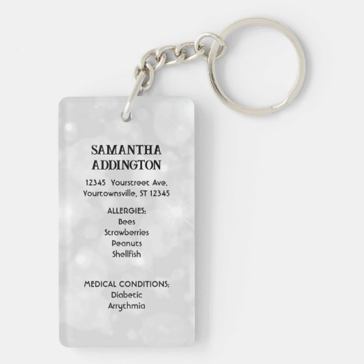 Warnhinweis Schlüsselanhänger (Rückseite)