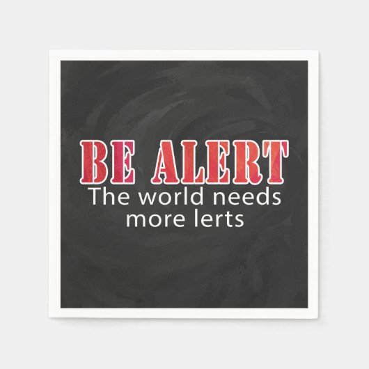 Warnhinweis Serviette (Vorderseite)