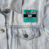 Warnhinweis zur aquamarinen Lebensmittelallergie Button (Beispiel)