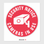 Warnhinweis zur Kamerasicherheit Aufkleber (Blatt)