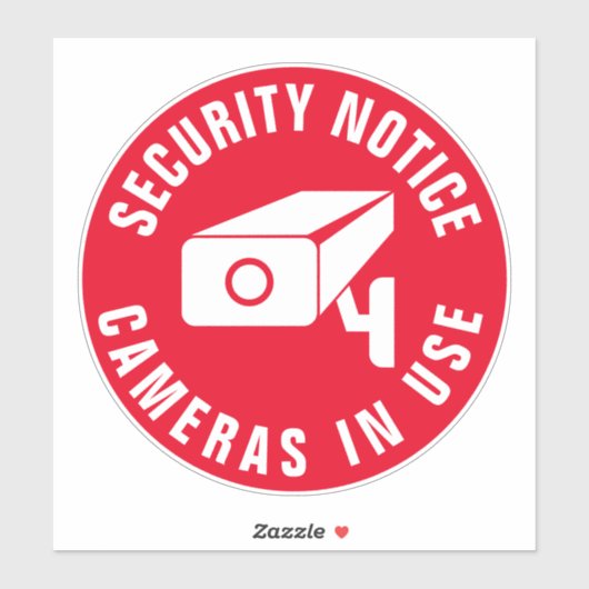 Warnhinweis zur Kamerasicherheit Aufkleber (Blatt)