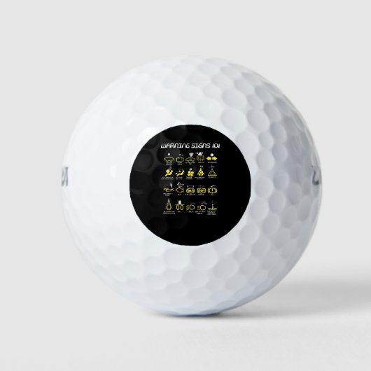 Warnhinweise 101 golfball (Vorderseite)
