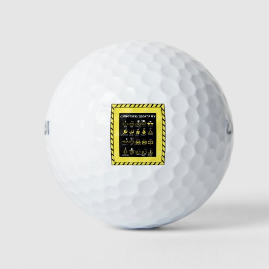 Warnhinweise 101 golfball (Vorderseite)