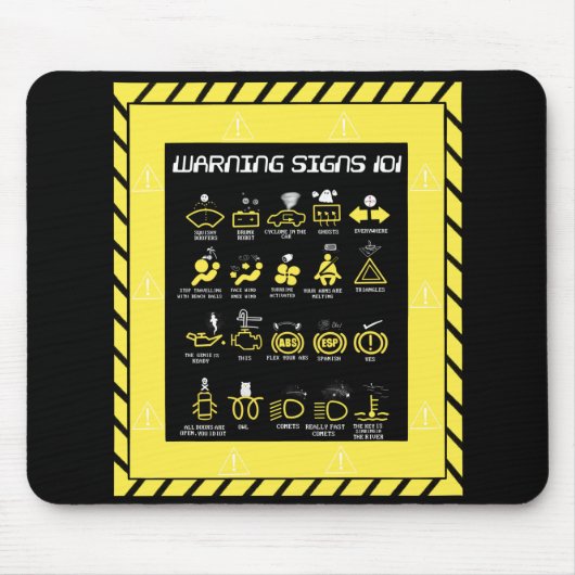 Warnhinweise 101 mousepad (Vorne)