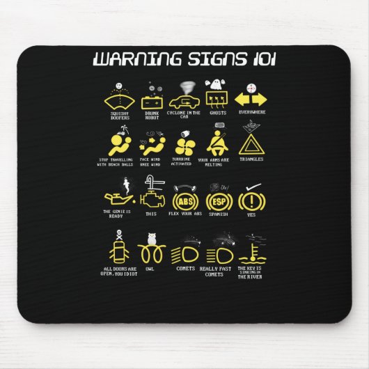 Warnhinweise 101 mousepad (Vorne)