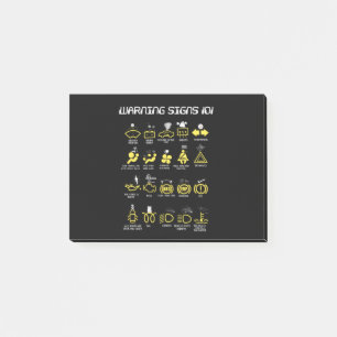 Warnhinweise 101 post-it klebezettel