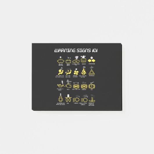 Warnhinweise 101 post-it klebezettel (Vorderseite)
