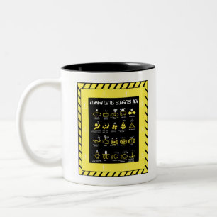 Warnhinweise 101 zweifarbige tasse