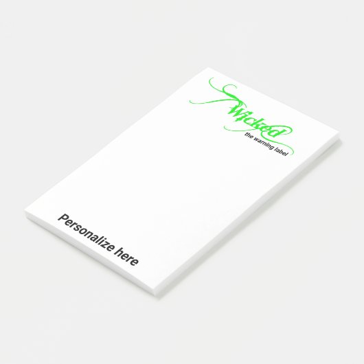 Warnhinweise 4 x 6" geklickt post-it klebezettel (angewinkelt)