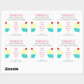 Warnhinweise können Allergene enthalten Quadratischer Aufkleber (Blatt)