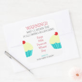 Warnhinweise können Allergene enthalten Quadratischer Aufkleber (Umschlag)