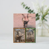 WARNHINWEISE - WILDE TIERE POSTKARTE (Stehend Vorderseite)