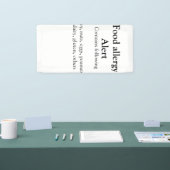 Warnhinweise zur Lebensmittelallergie fügen Sie de Banner (Messe)