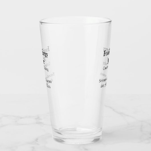 Warnhinweise zur Lebensmittelallergie fügen Sie de Glas (Links)