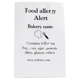 Warnhinweise zur Lebensmittelallergie fügen Sie de Mittlere Geschenktüte