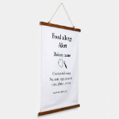 Warnhinweise zur Lebensmittelallergie fügen Sie de Wandteppich Mit Holzrahmen (Gewinkelt)