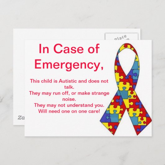 Warnhinweiser Postkarte (Vorne/Hinten)